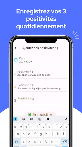 Android application Mon journal positif screenshort