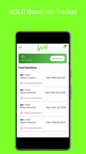 Borrow, Lend and Donate (BOLD) Screen 2