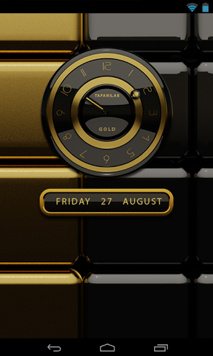 Black Gold clock widget
