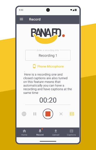 Banafo Transcript and Captions Screen 2