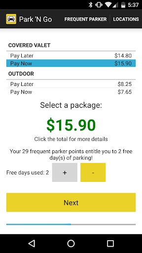 Park N Go Airport Parking Screen 2