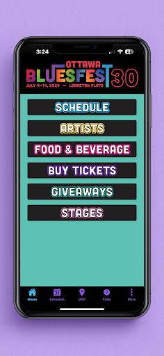 Android application Ottawa Bluesfest screenshort