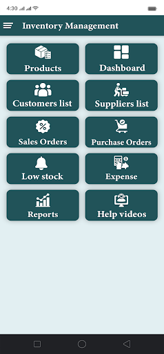 Android application Inventory Management screenshort
