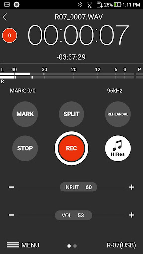Screenshot of R-07 Remote
