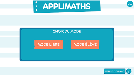 Android application Applimaths CE2 screenshort