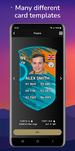 Futcard builder: players Screen 2