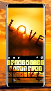 最新版、クールな Love Sunset のテーマキーボード