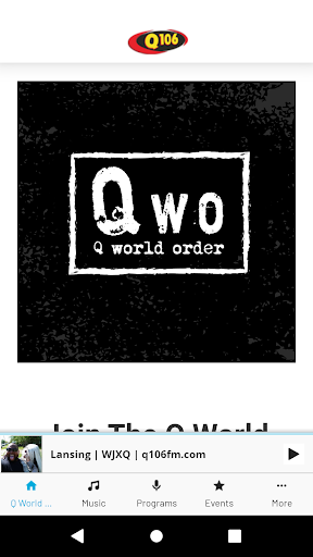 Android application Q106 screenshort