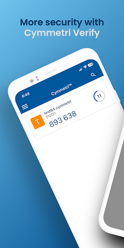 Android application Cymmetri Verify screenshort