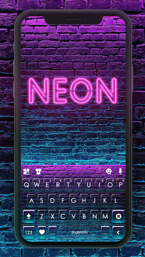 Android application Neon Walls Keyboard Background screenshort