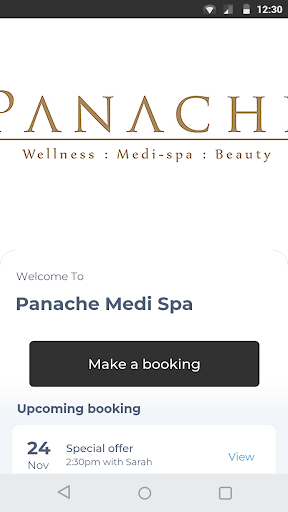 Android application Panache Medi Spa screenshort