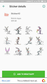 Screenshot 6 Stickers Bunny Diciendo no Par android