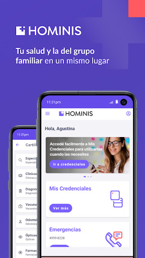 Android application Hominis screenshort
