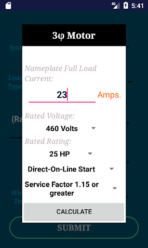 PEC Conductor Size Calc FULL Screen 3