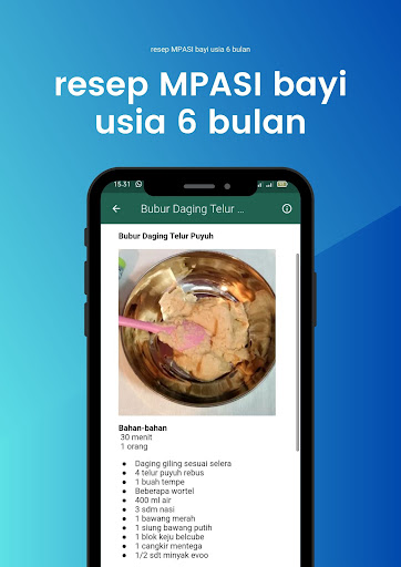 resep MPASI bayi usia 6 bulan