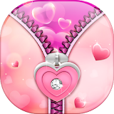 Love Heart Zipper Screen Lock icon