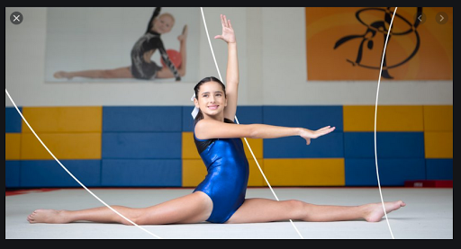 Rhythmic gymnastics exercises.