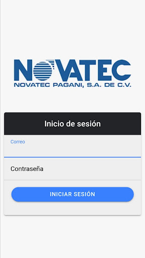 Android application Novatec ventas screenshort