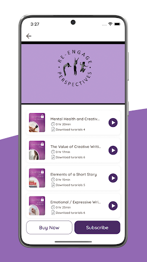 Re-Engage and Perspectives Screen 3
