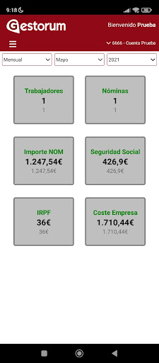 Android application Gestorum, Gestoría Online screenshort