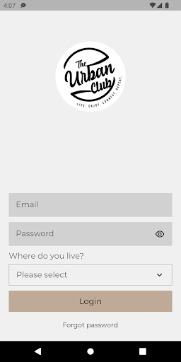 Android application The Urban Club screenshort