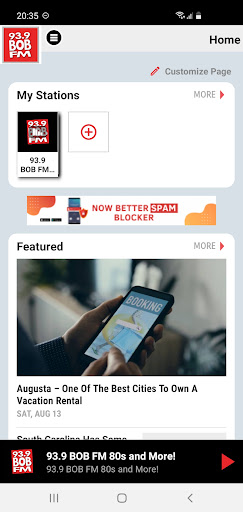 Android application 93.9 Bob FM screenshort