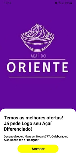 Android application Açaí do Oriente Belo Horizonte screenshort