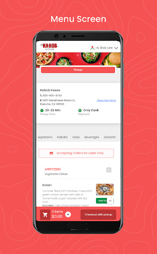 Kabob House Screen 2