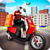 Pizza Delivery Boy：Bike Games icon