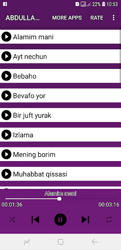 Android application Abdulla Rajabov 2023 screenshort