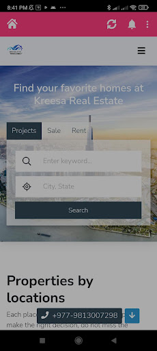 Android application Kreesa Real Estate screenshort