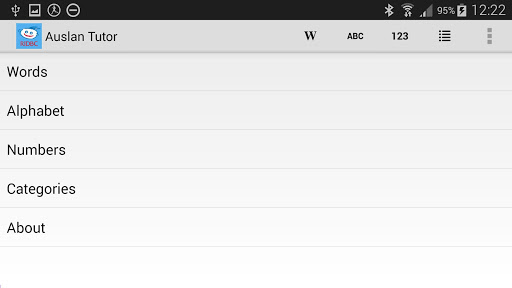 Auslan Tutor Screenshot