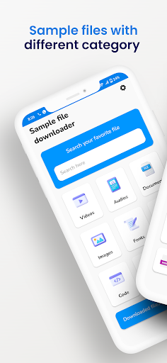 Sample file downloader Screen 2