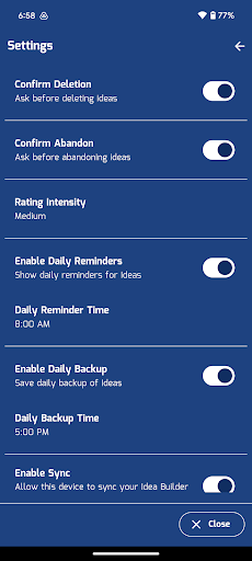 Idea Builder Screen 2