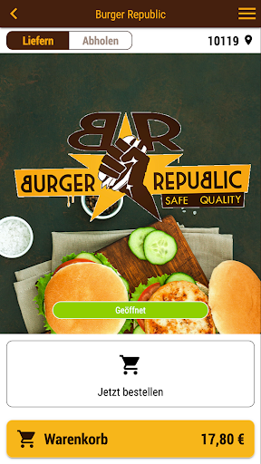 Android application Burger Republic screenshort