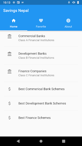Android application Savings Nepal screenshort