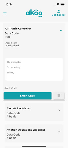 Android application Akoo screenshort