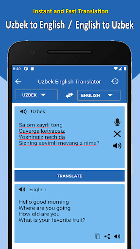 Englishcha Ozbekcha Tarjimon Screen 2