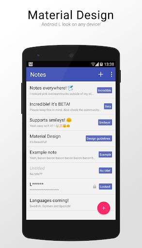 Android application Notes screenshort