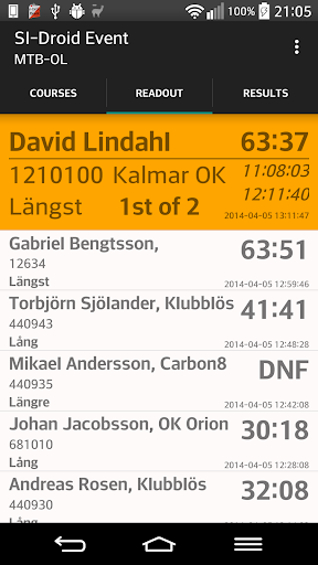 SI-Droid Event Lite Screen 2