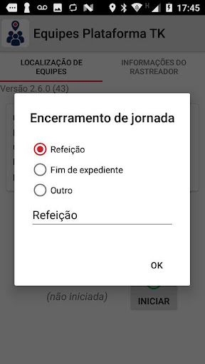 Equipes Plataforma TK Screen 2