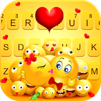 Тема для клавиатуры Emoji Love