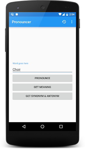 Android application Pronouncer screenshort