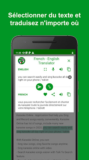 Aperçu de l'application