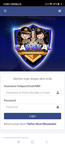Android application CANGKAL POLRES BANJAR BARU screenshort