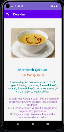 Yemeğim Screen 2