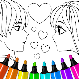 Icon image Valentines love coloring book