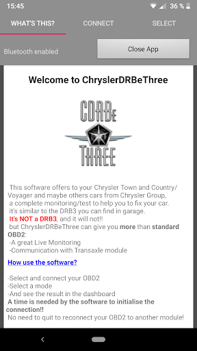 Android application ChryslerDRBeThree screenshort