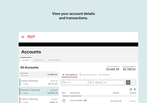 Captura de pantalla de TopLine Financial Credit Union
