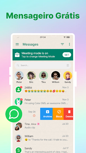Visualização do aplicativo